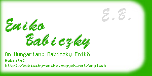 eniko babiczky business card
